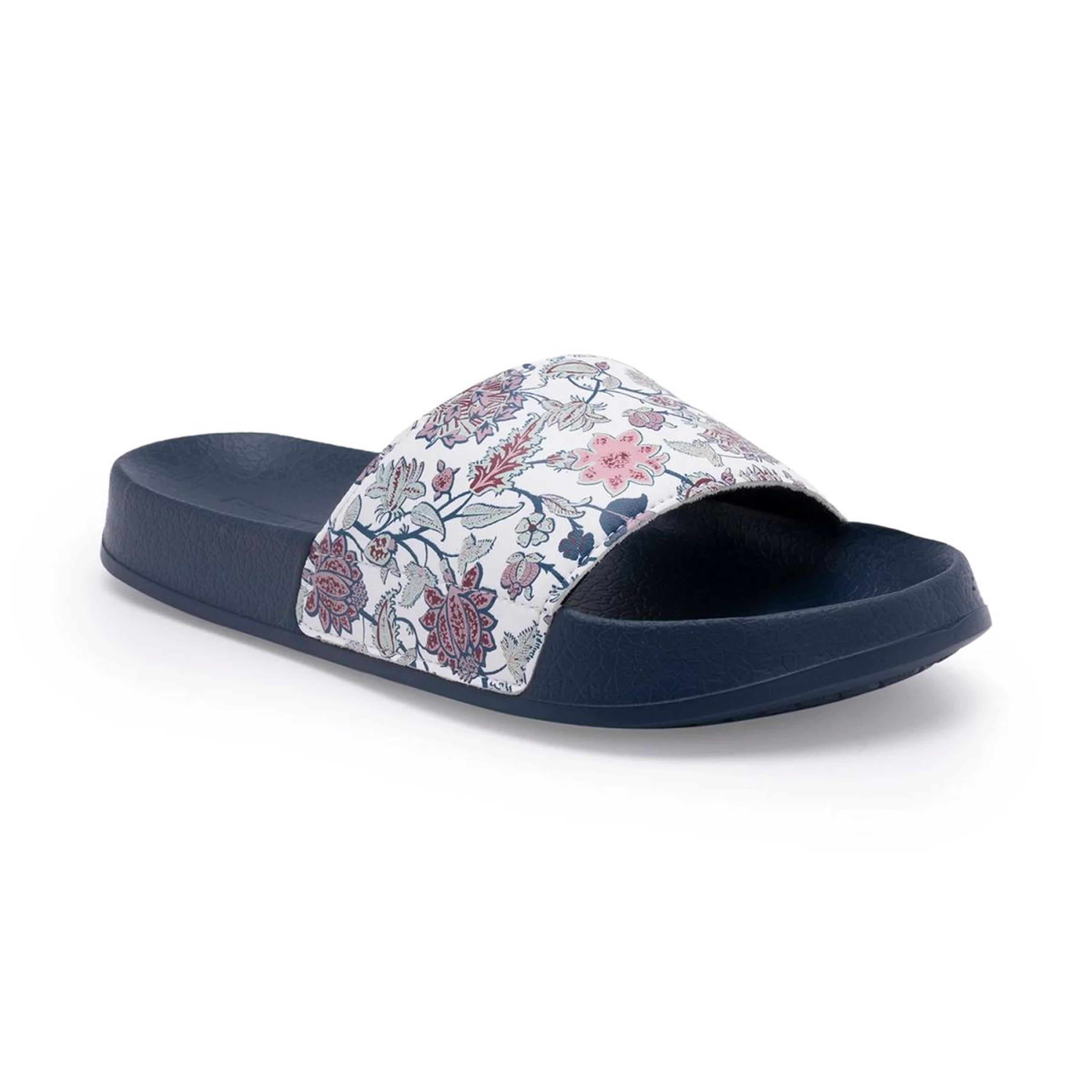 Womens Sliders in Navy | Casual Pool Sliders
