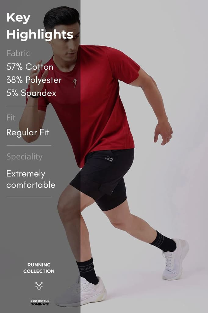 Pulse Running T-shirt Deep Red — photo 6
