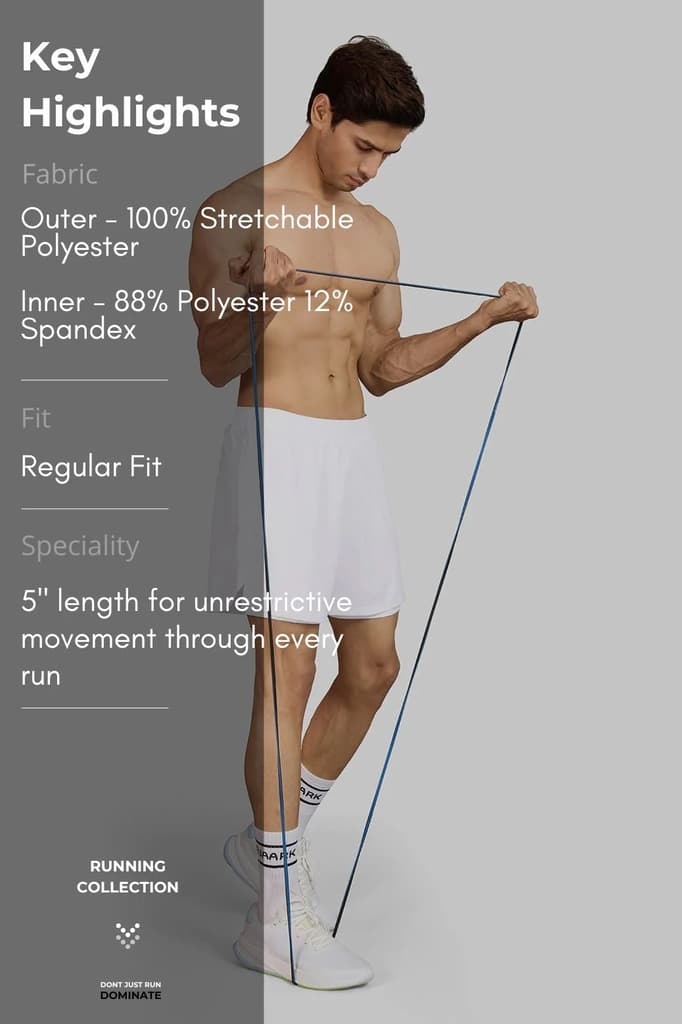 Hyper 5" Running Short White — photo 7