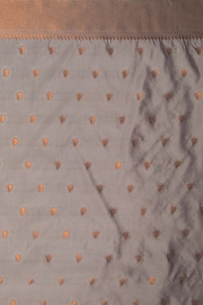 Mimosa Women's Woven Design Kanjivaram Style Art Silk Saree With Blouse Piece : SA00001760GYFREE — photo 9