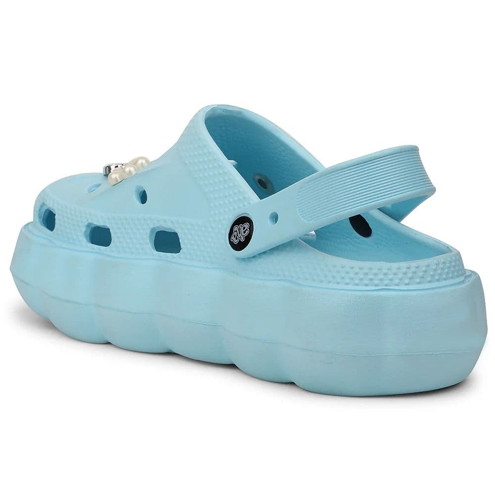 A-HA Sky Blue Casual Sling Back Clogs For Women ZQ-SH-012 By Liberty — photo 4