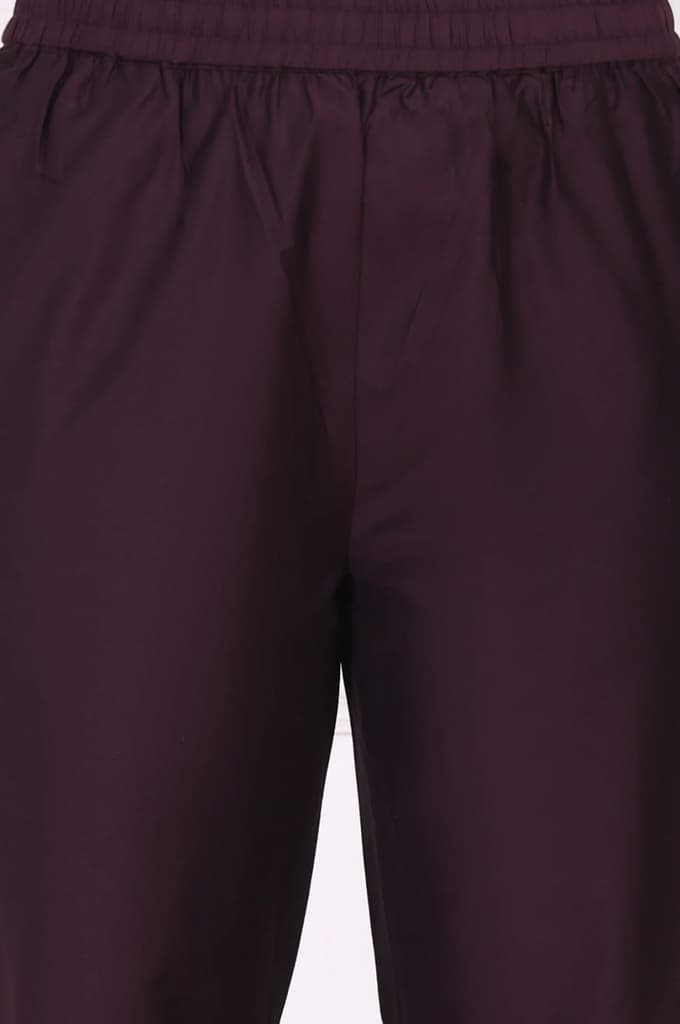 Purple Embroidered Straight Kurta, Pants and Dupatta Set — photo 8