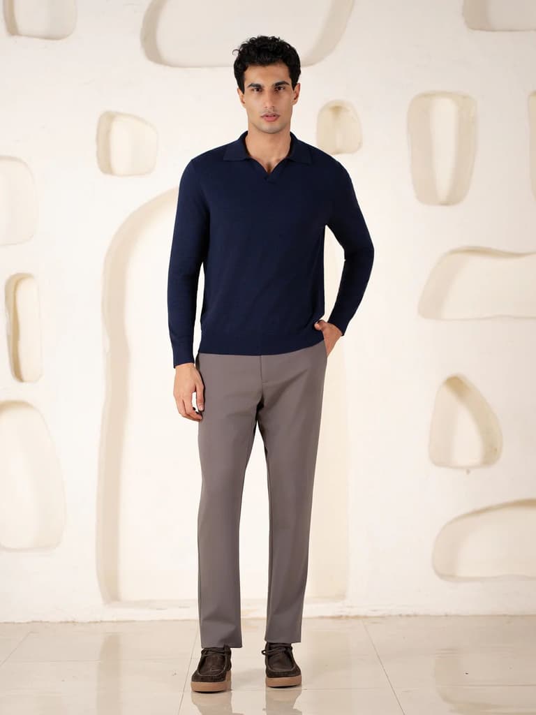 Malai Dark Grey Soft-touch Slim Fit Power Stretch Pants — photo 3