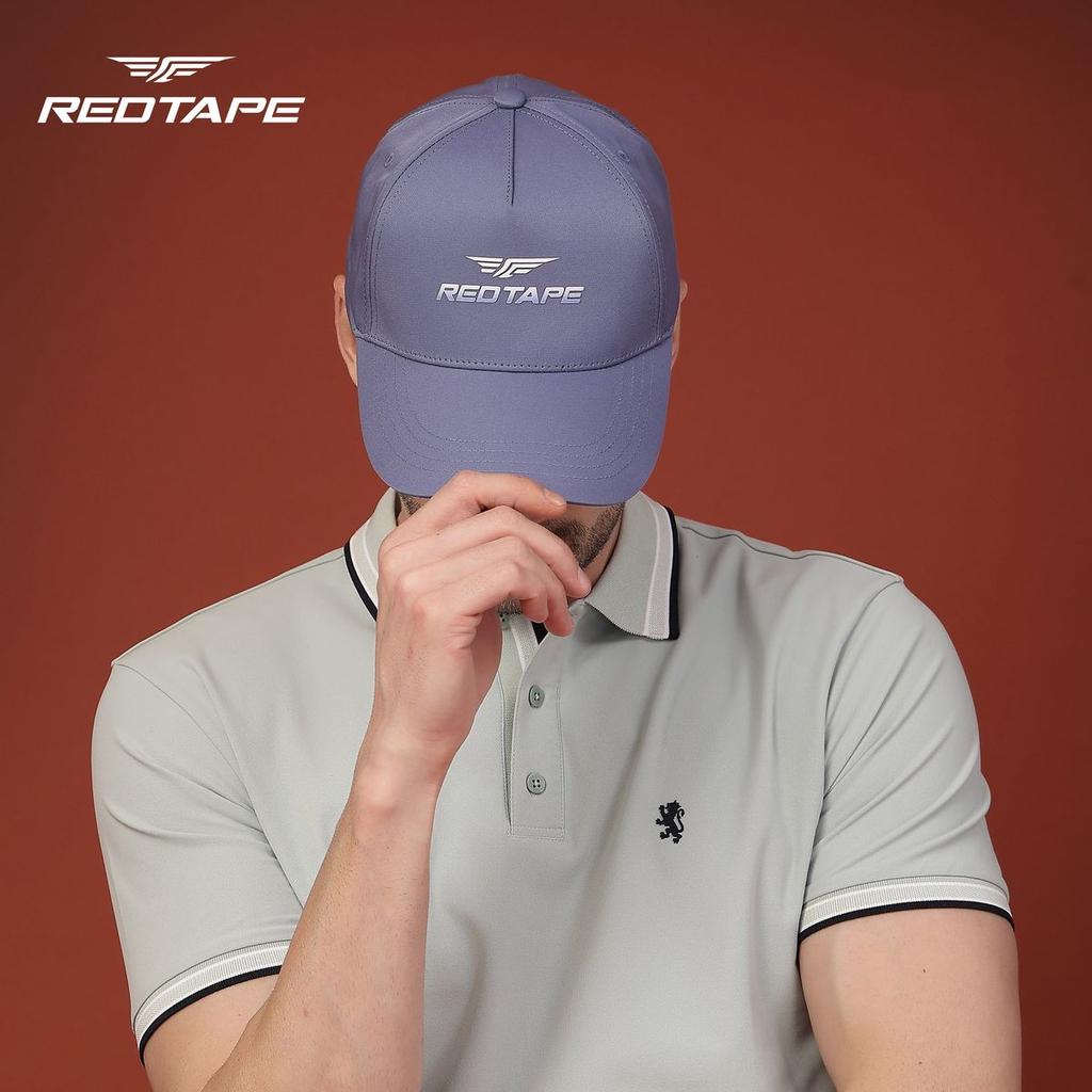 Unisex Blue Solid Polyester Baseball Cap with Adjustable Strap — photo 5