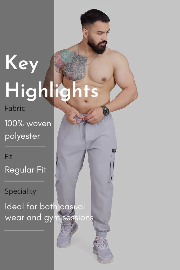 Script Cargo Joggers Light Grey — photo 9