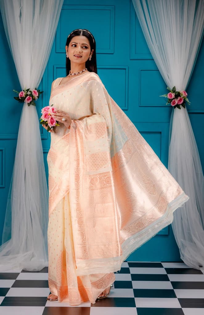 Mimosa Women's Woven Design Banarasi Style Art Silk Saree With Blouse Piece : SA00001779HWFREE — photo 5