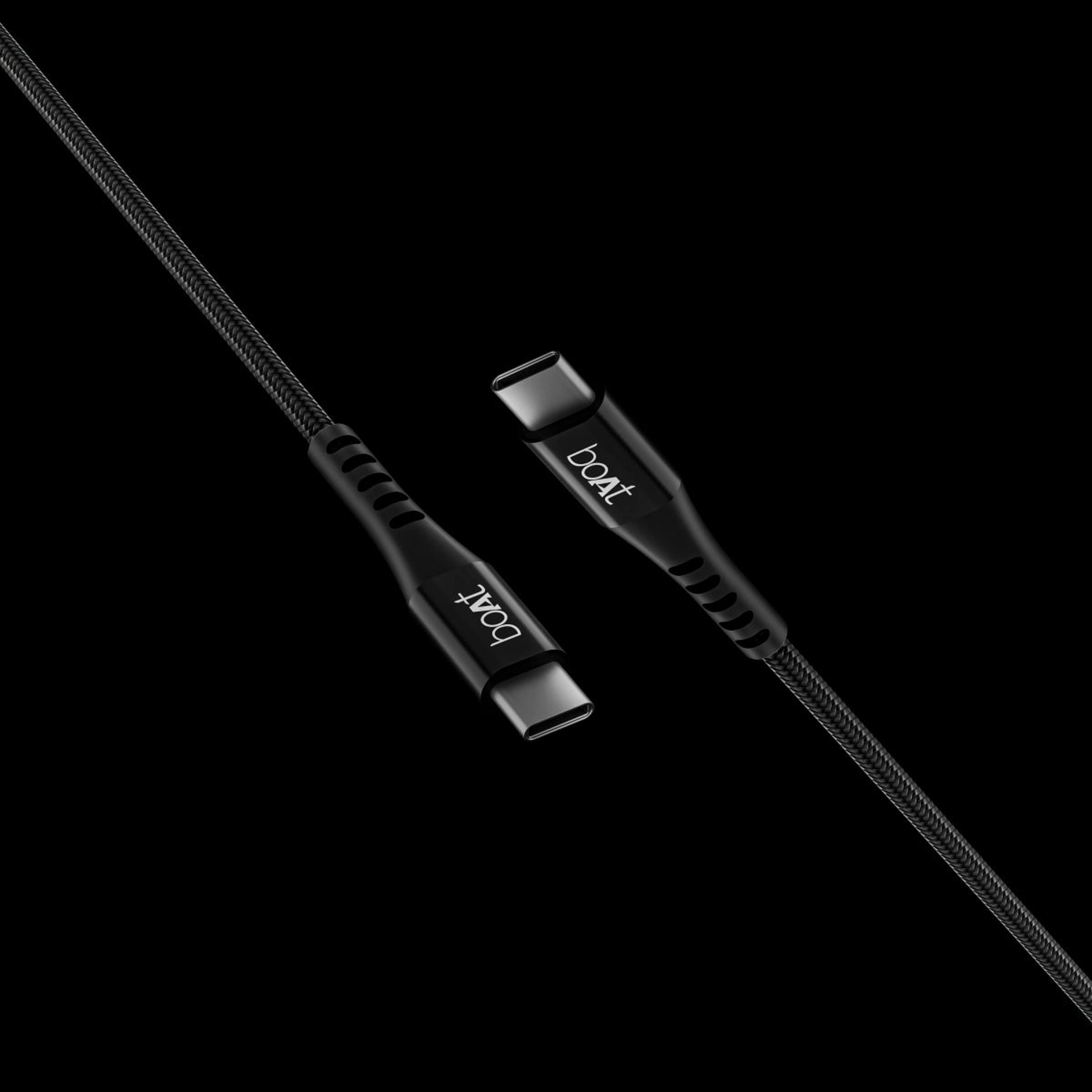 boAt C600 Fast Charging Cable | Charging Cable with 1.5m Cable, Nylon Braided Cable, 100 PD Fast Charging, USB 3.2 Gen 2
