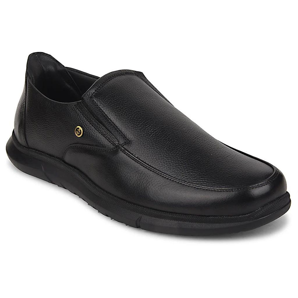 Healers Black Formal Non Lacing Moccasins For Men SCL-1 By Liberty