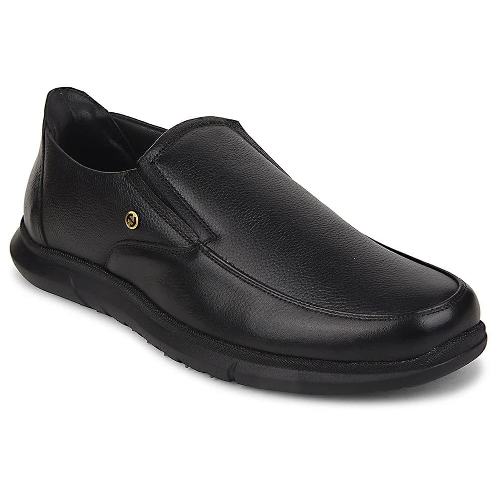 Healers Black Formal Non Lacing Moccasins For Men SCL-1 By Liberty — 6/40 / Black