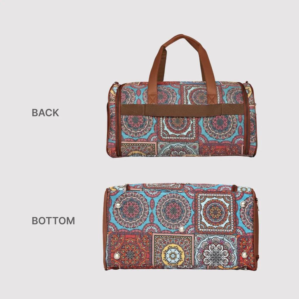 Multicolor Mandala Print Weekender Duffle Bag — photo 9