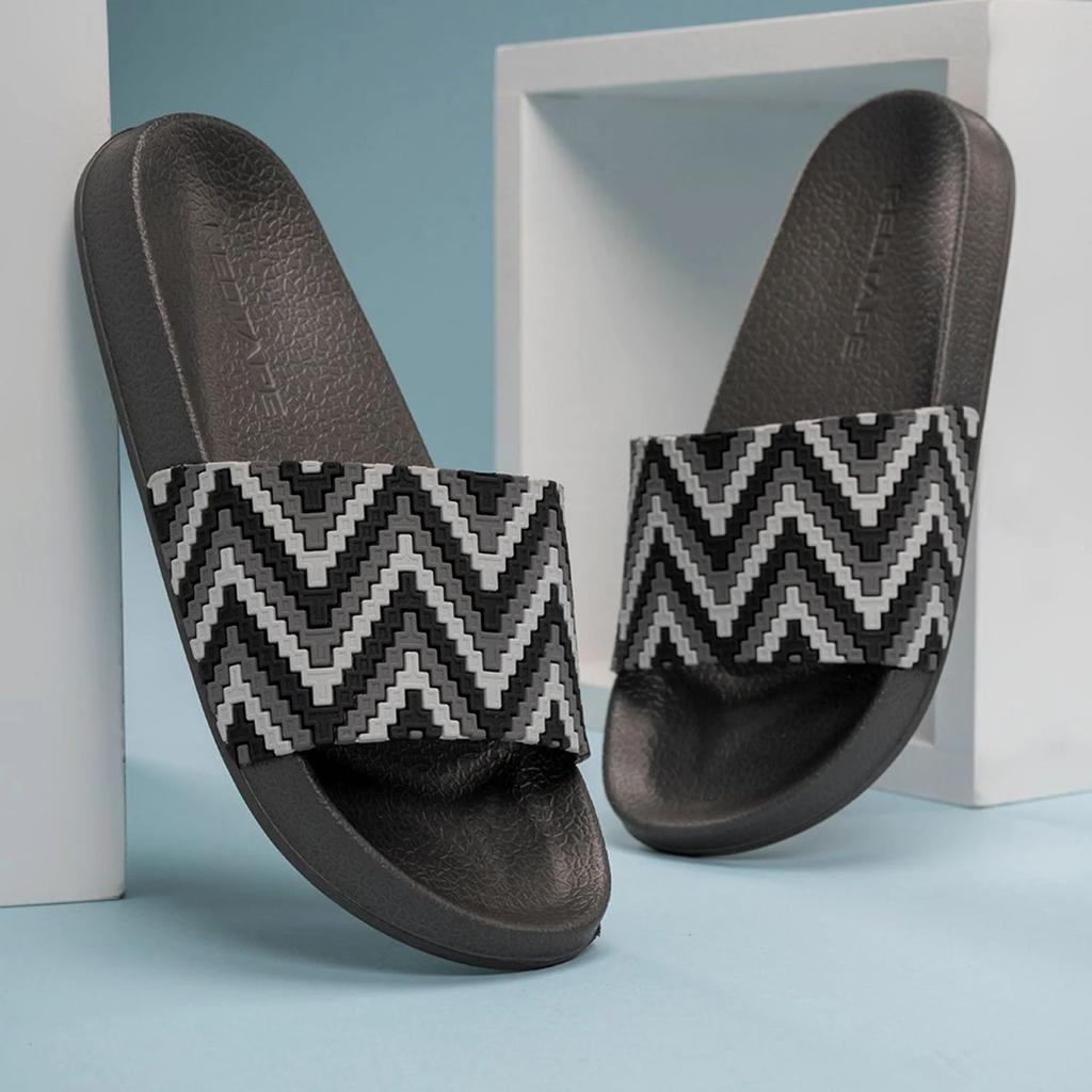 Womens Sliders in Black and White | Casual Pool Sliders — photo 6