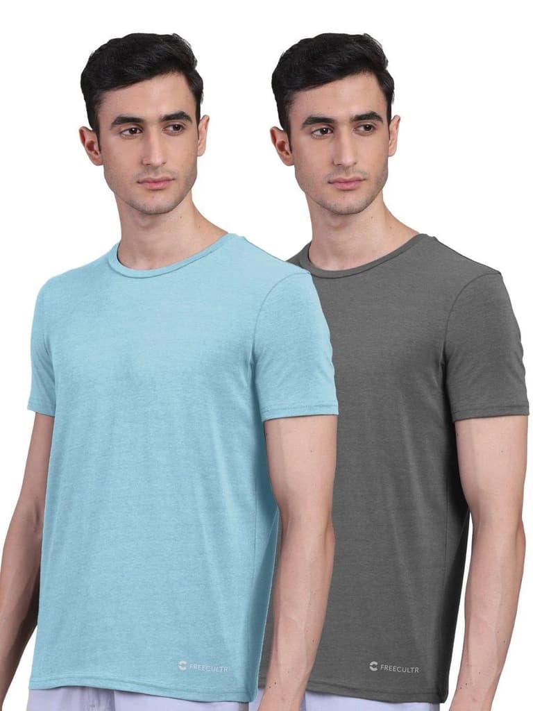 Men's Half Sleeves Bamboo Undershirts (Loungewear & Sleepwear) - Pack of 2 — photo 15