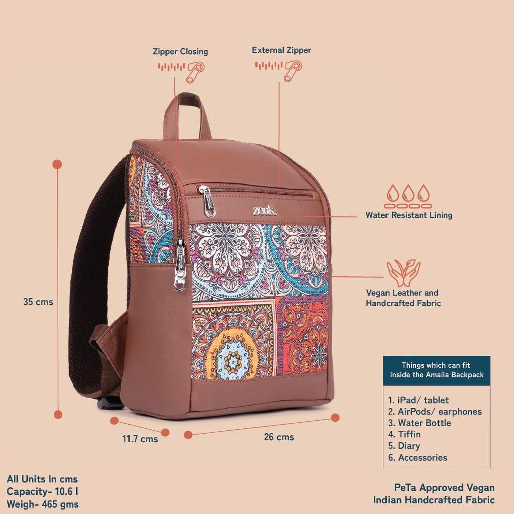 Multicolor Mandala Print Amalia Daypack & Multicolor Mandala Print Flap Sling Bag Combo — photo 3
