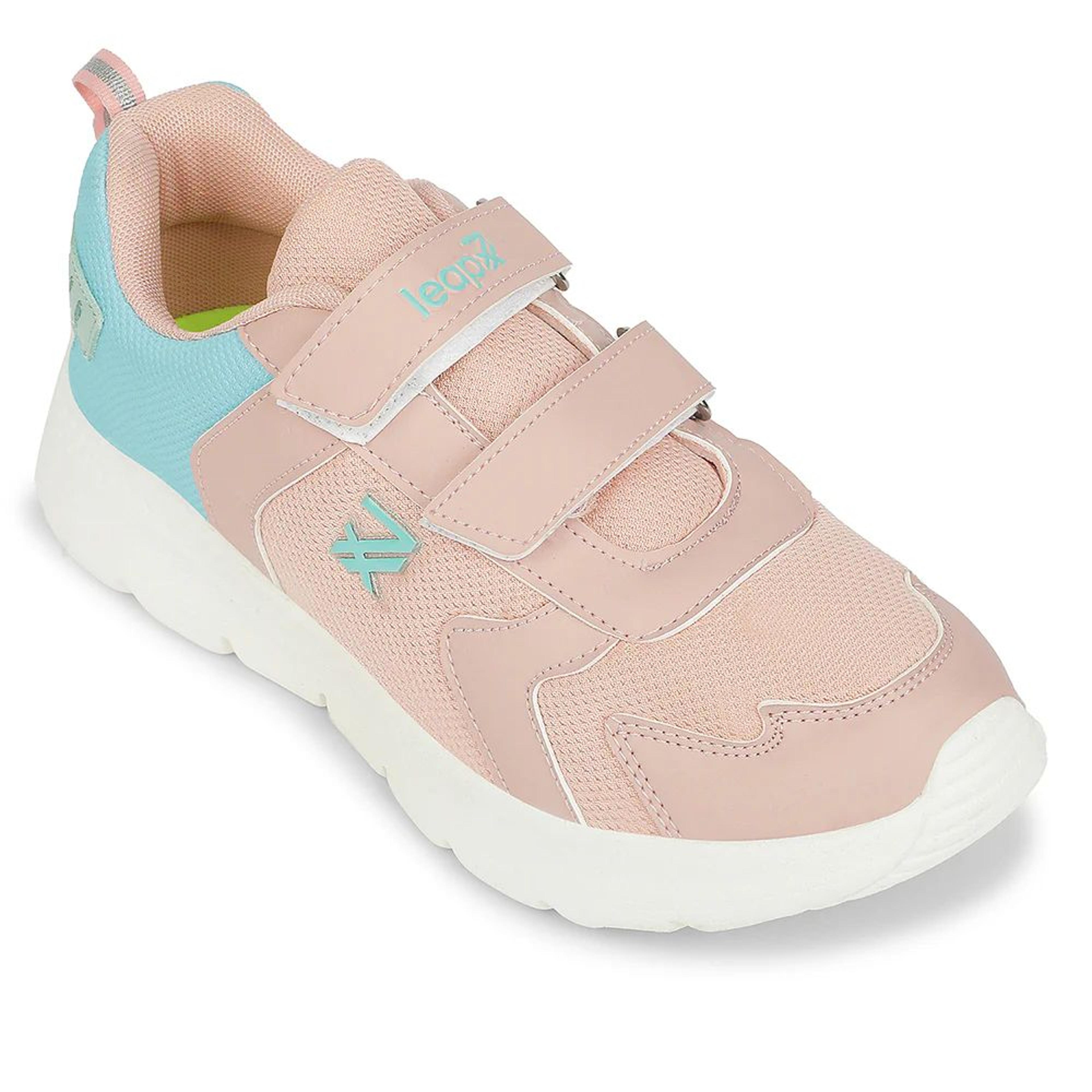 LEAP7X Peach Sports Non Lacing Walking Shoes for Kids PRIMEK-6 by Liberty