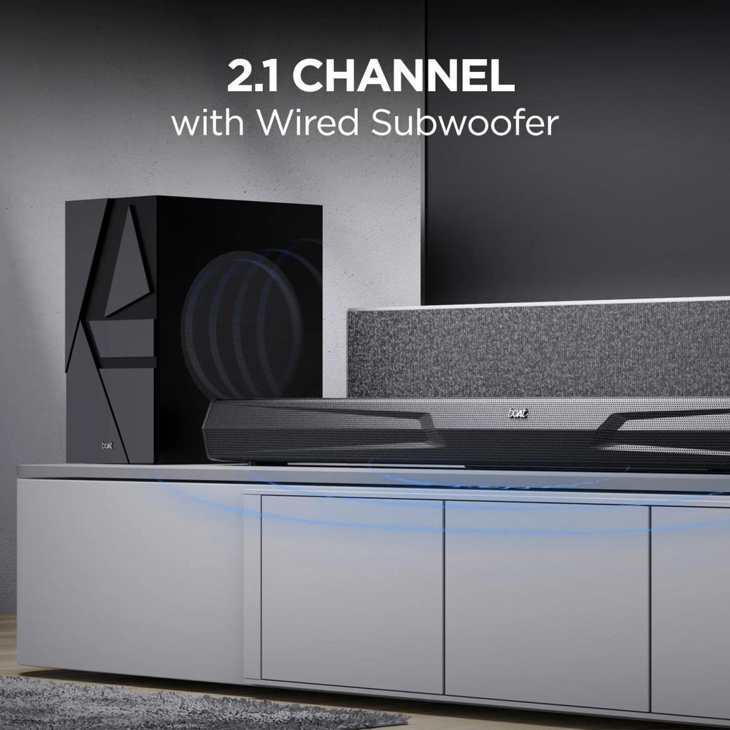 boAt Aavante Bar Quake | 200W RMS boAt Signature Sound, 2.1 Channel Soundbar with Wired Subwoofer, Entertainment EQ Modes, Bluetooth v5.3, USB, AUX, HDMI (ARC) — photo 5