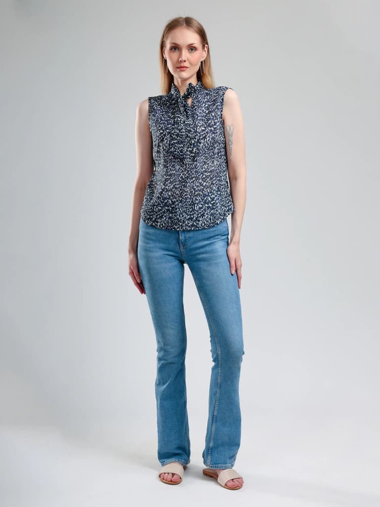 Cory edge Paros sleeveless blouse- Animal print — photo 5