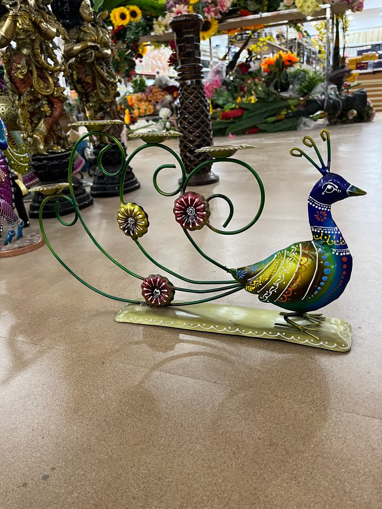Green and Yellow Vase with Flowers | Vase | Glass | Green and Yellow