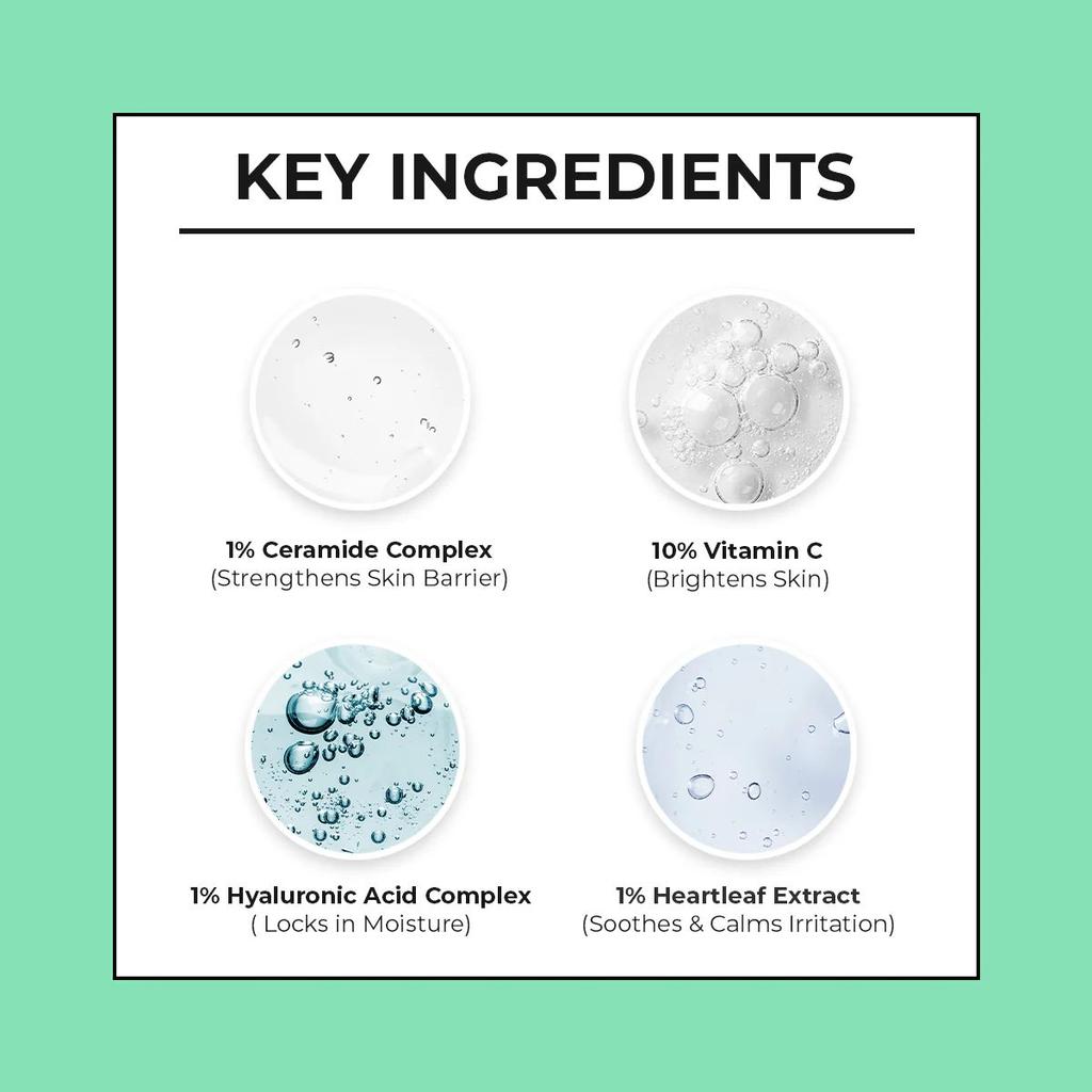 Non-Irritating Ceramide & 10% Vitamin C Ampoule Serum - 30ml