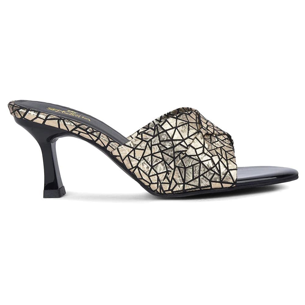 Senorita STY-156E Black Casual Heeled Slippers for Women — photo 3