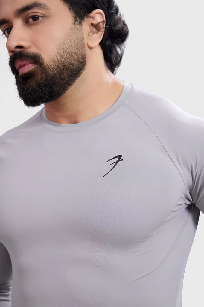 Bare Nylon Fullsleeves T-shirt Light Grey — photo 4