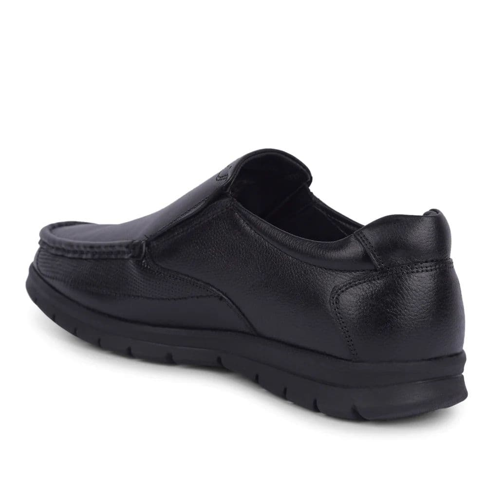 Healers Black Formal Non Lacing Moccasin For Men OSL-22 By Liberty — photo 6
