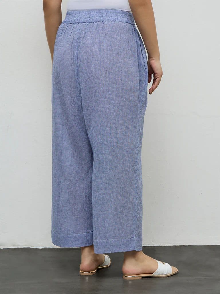 Diza Blue Checkered Pants — photo 4