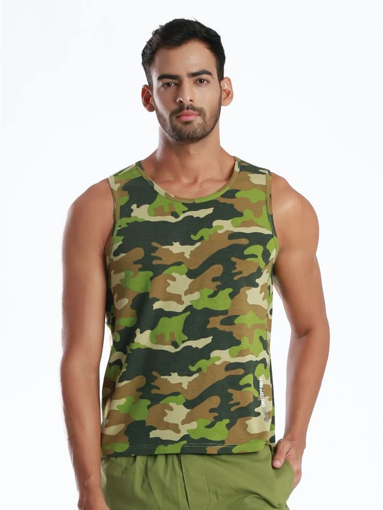 Active Fit Camo Printed Bamboo Vest (Pack of 3) — photo 2