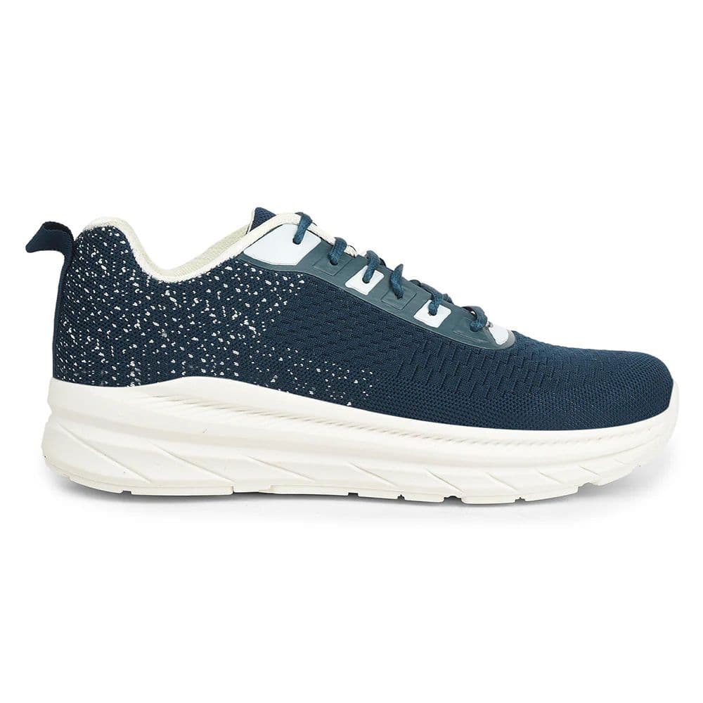 Force 10 Teal Blue Sports Lacing Running Shoes For Men MATCHER-3E By Liberty — photo 2