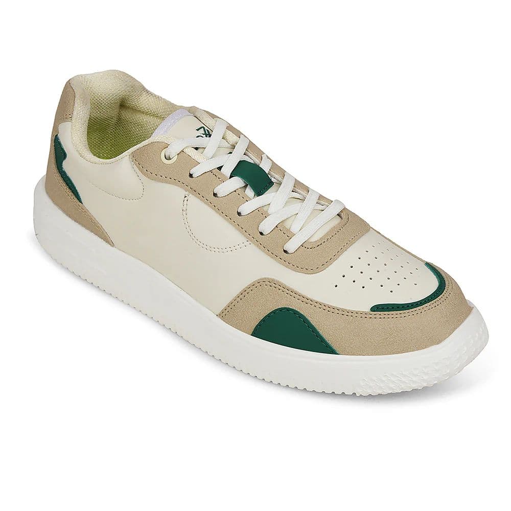 Leap7x White Casual Lacing Sneakers For Men AMAZER-3E By Liberty — 6/40 / White