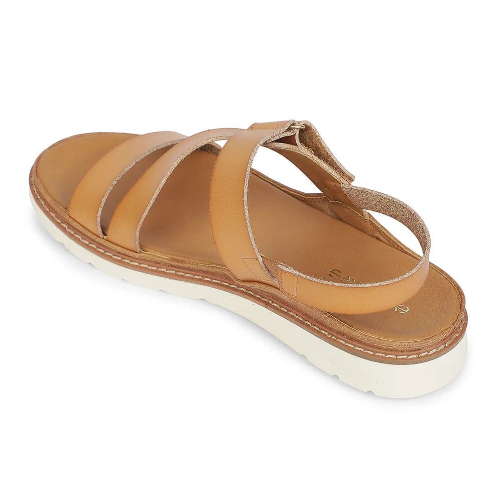 Healers Tan Casual Flat Sandal for Women ZQ-HDSN-07 by Liberty — photo 4