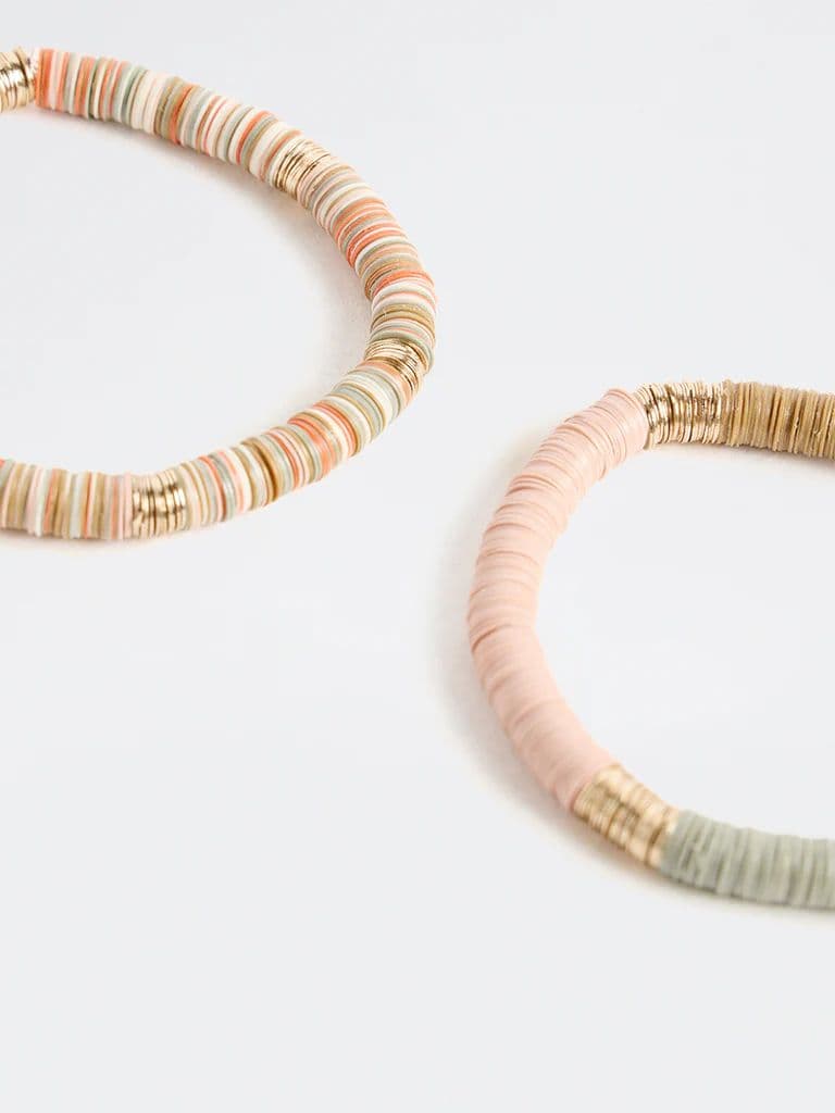 Westside Accessories Multicoloured Beaded Elastic Bracelets — photo 3