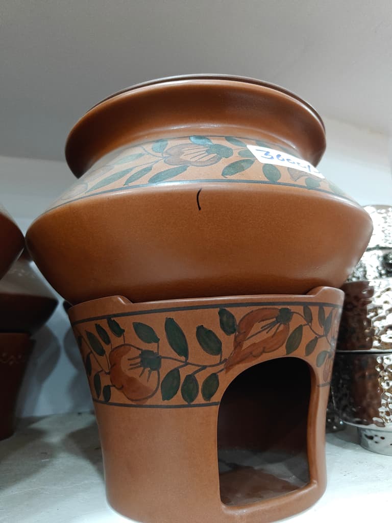 Beige Leather Vase | Decorative | Handcrafted | Unknown