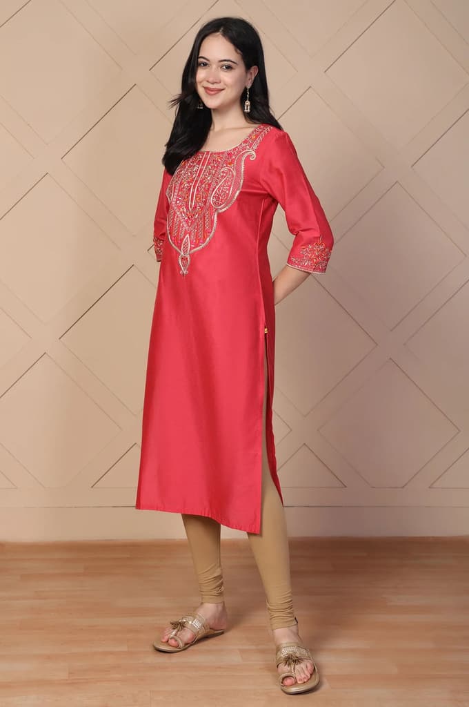 Camel Beige Solid Churidar Cotton Tight — photo 5