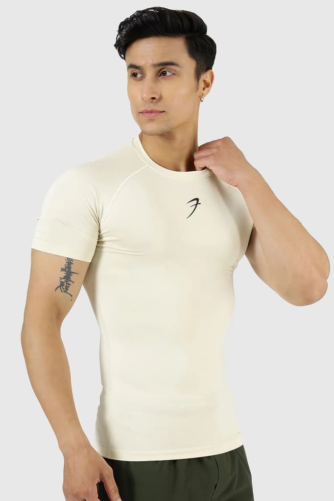 Compression T-shirt Beige — photo 5