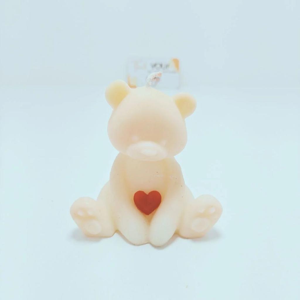 Bear Love Candle – A Warm Hug — White