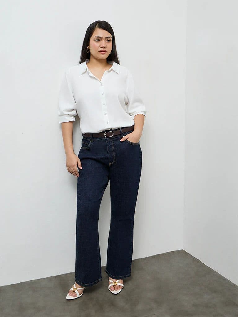 Gia Dark Blue High Rise Jeans