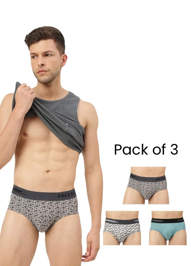 Men's Anti-Bacterial Printed Micro Modal Brief (Pack of 3) — photo 12