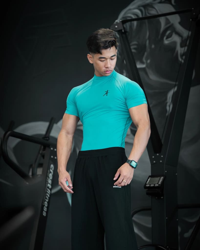 Hustle High Neck Compression T-shirt