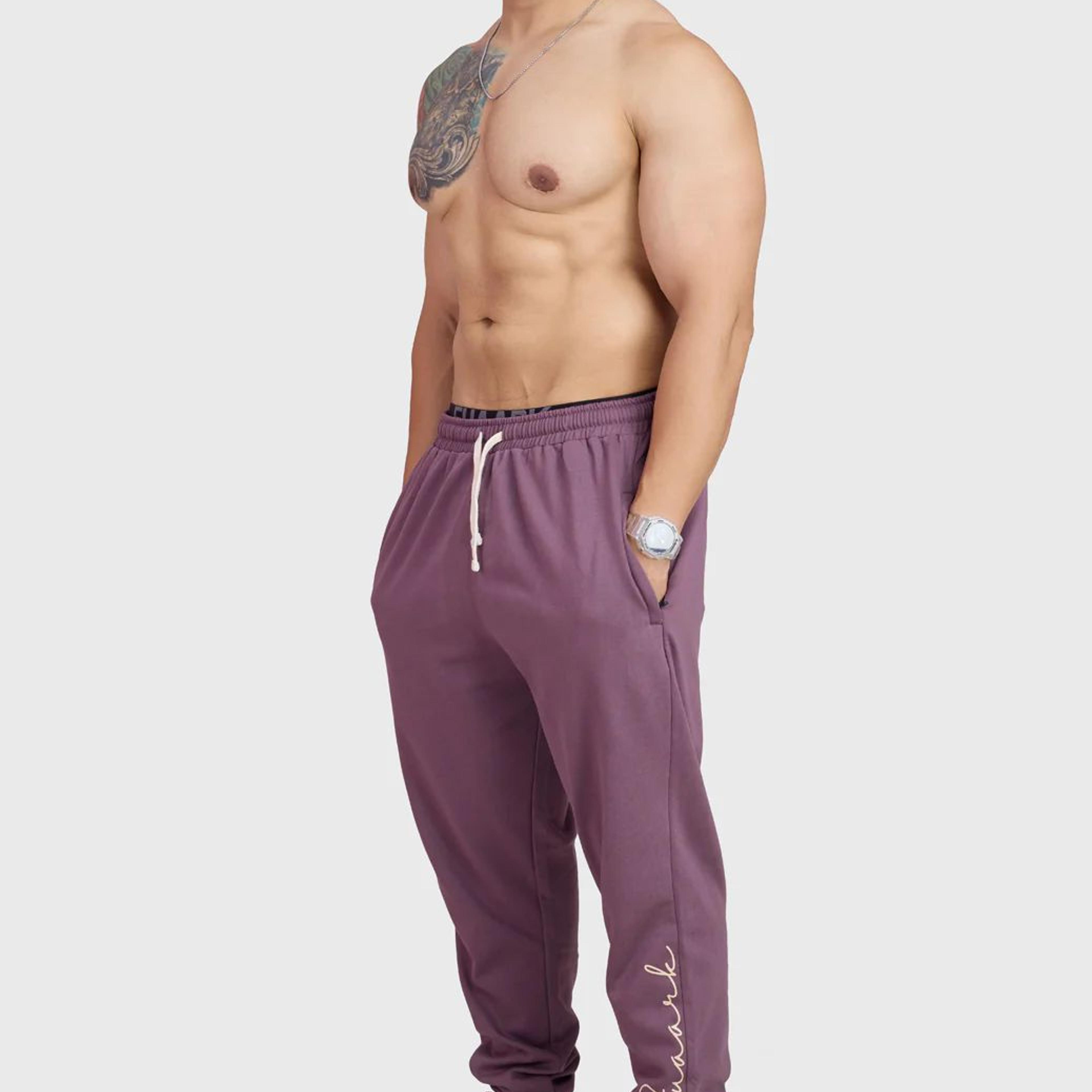 Signature Oversized Band Joggers Mauve