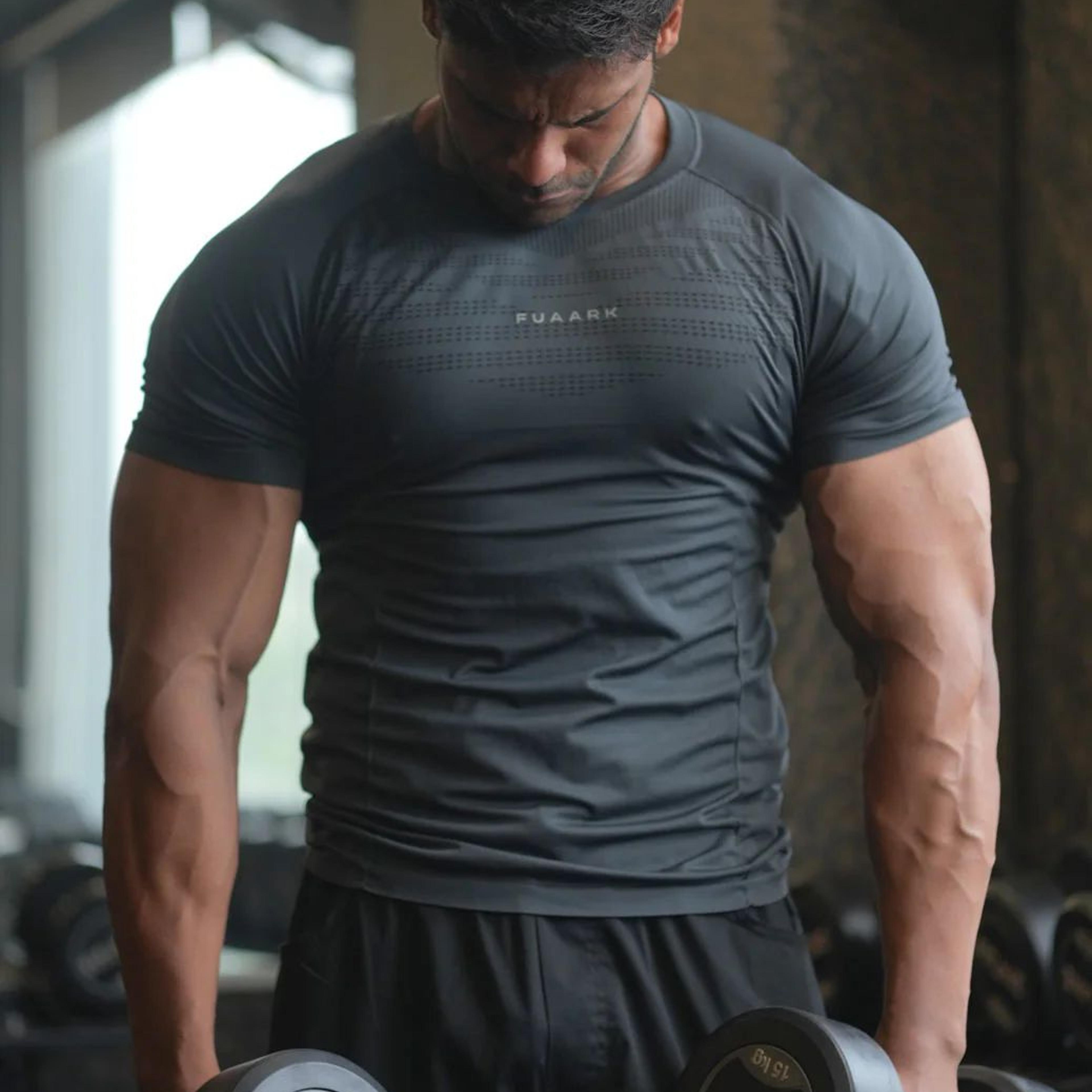 Power Seamless T-shirt Grey/Fuaark