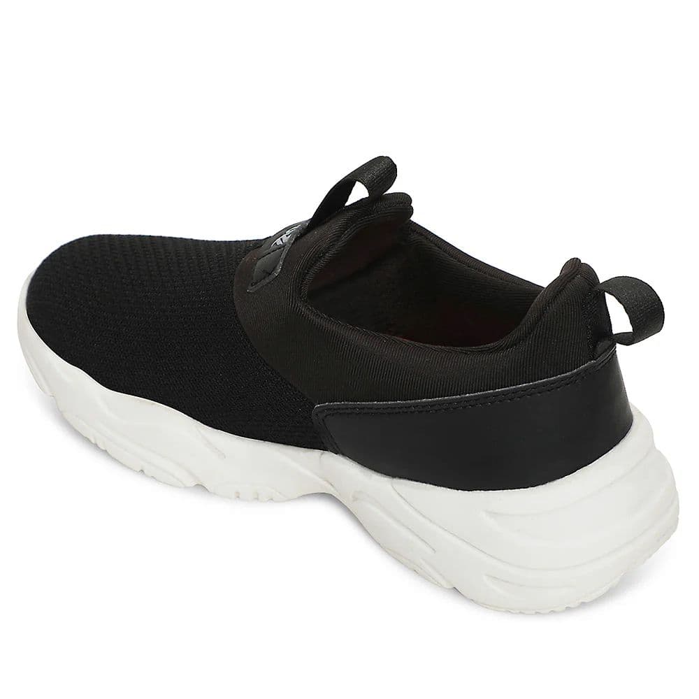 Leap7x Black Sports Non Lacing Walking Shoes For Women JIMNY-61E By Liberty — photo 5