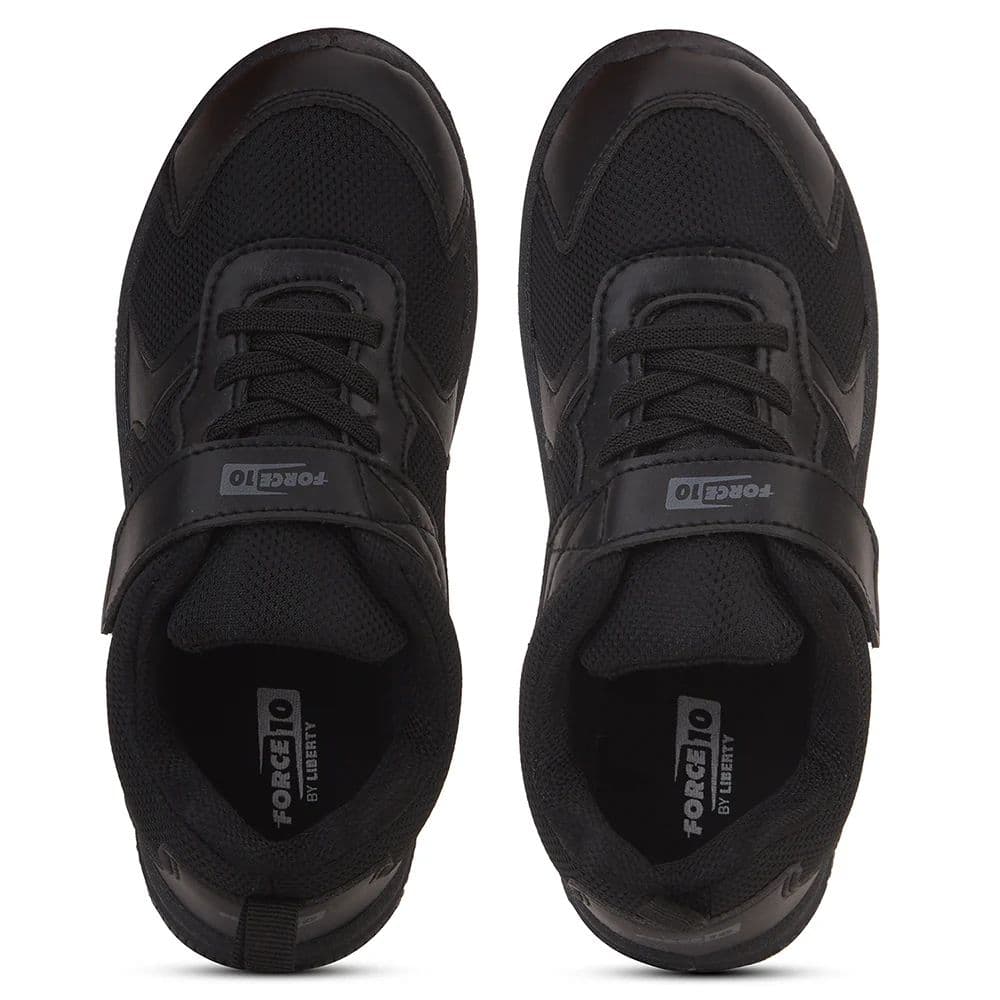 Force 10 Black Non-Lacing Uniform School Shoes For Kids TIGER By Liberty — photo 9