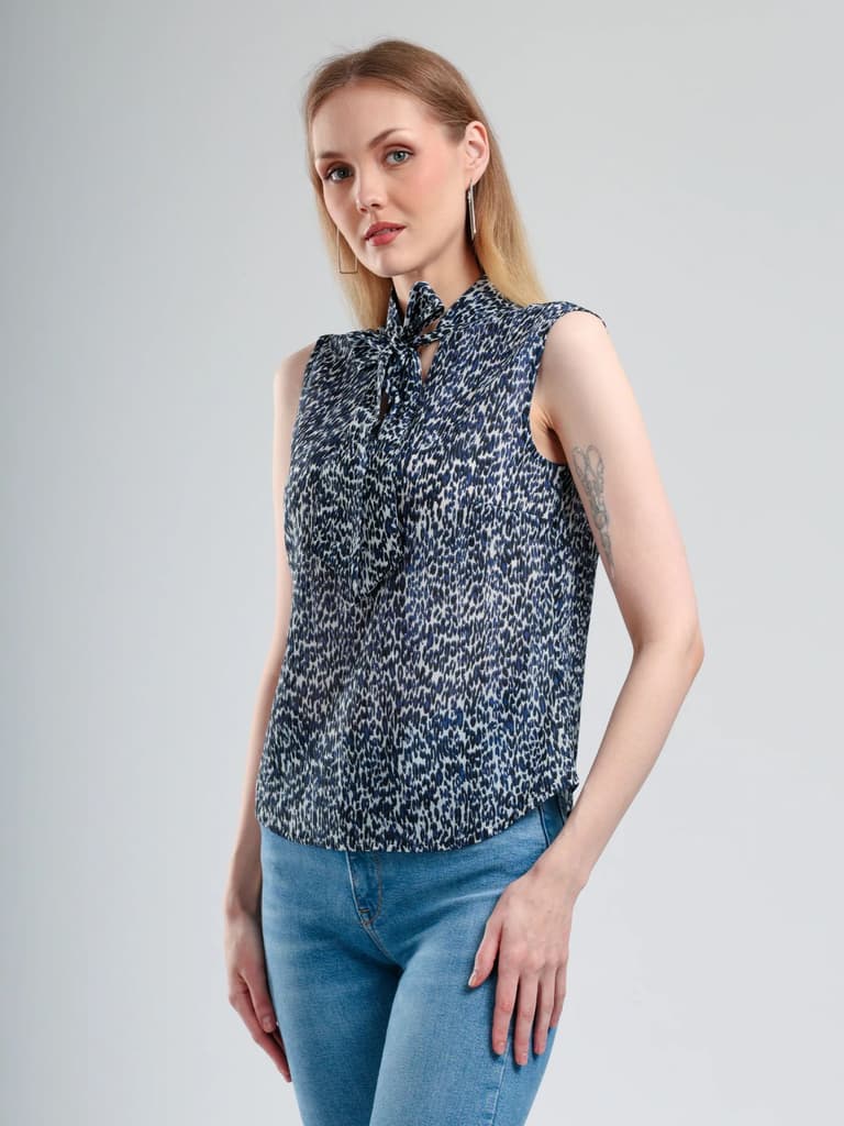 Cory edge Paros sleeveless blouse- Animal print — photo 3