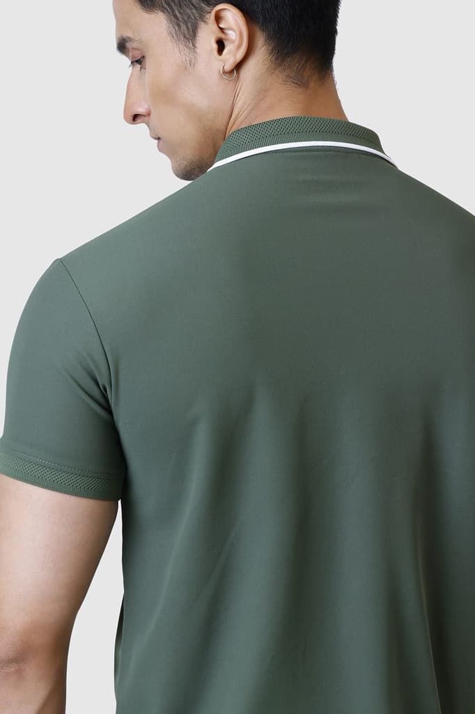 Stride Polo T-shirt Olive — photo 5
