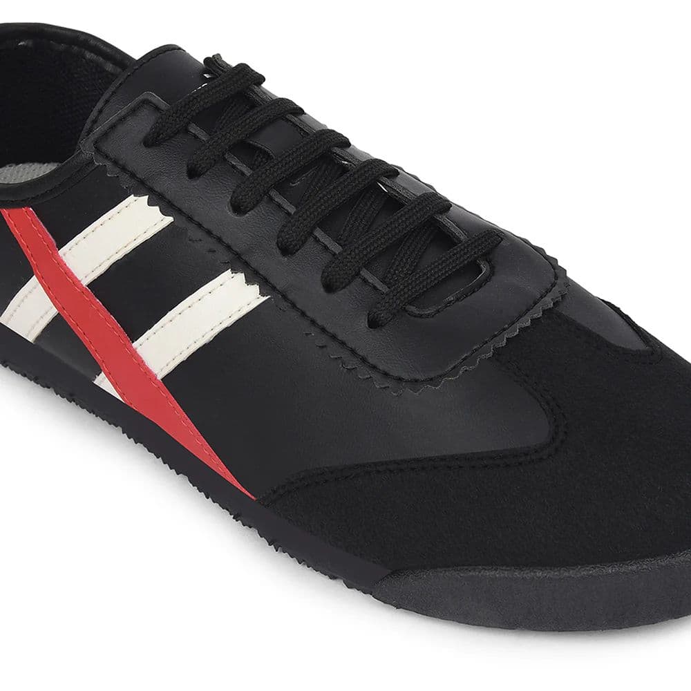 Leap7x Black Casual Lacing Sneakers For Men DECIAN-3E By Liberty — photo 4