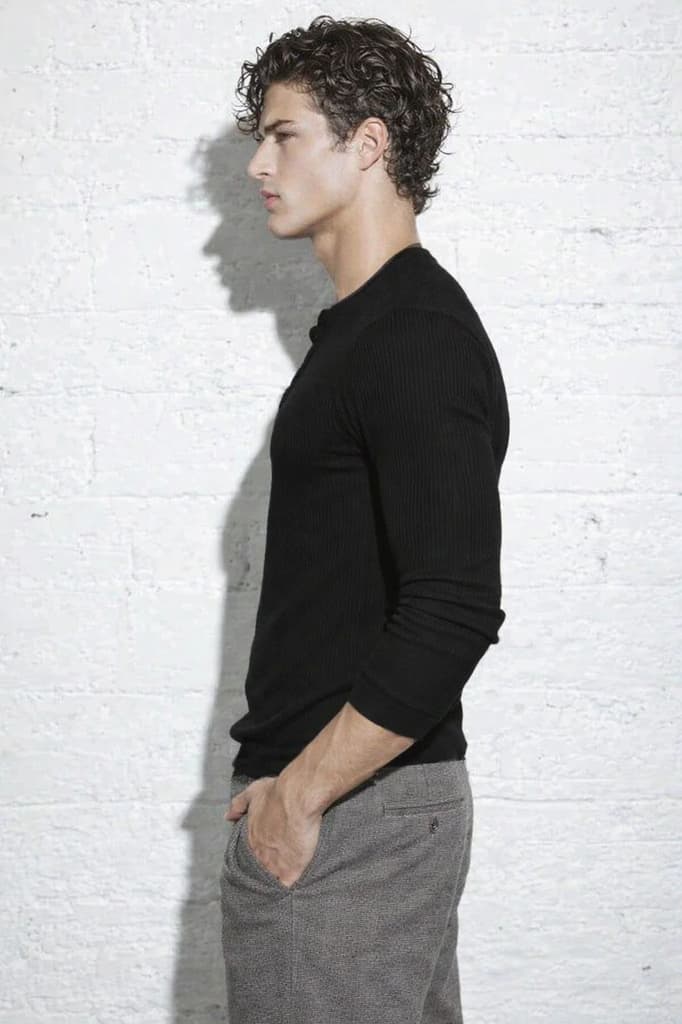 Fine Rib Henley Full Sleeve Tee — photo 10