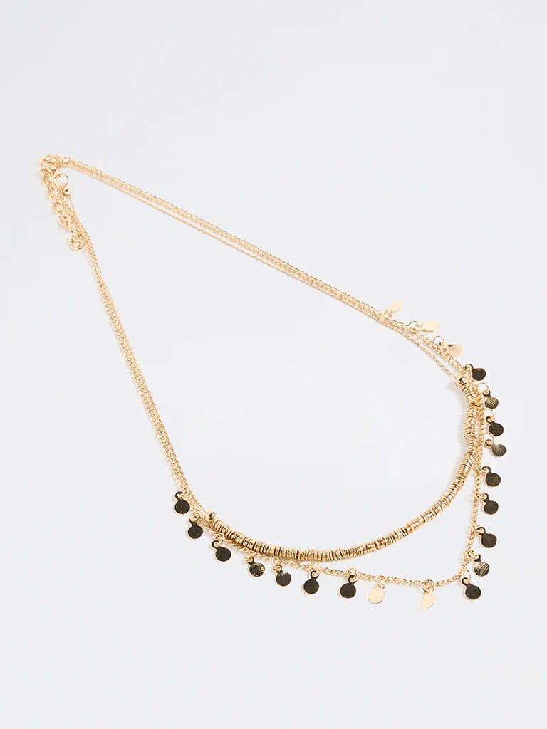 Westside Accessories Gold Disc Necklaces - Pack of 2 — photo 2