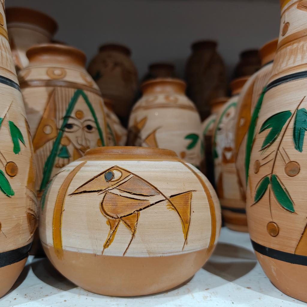 Wooden Bird Figurine | Decorative | Handcrafted | Brown