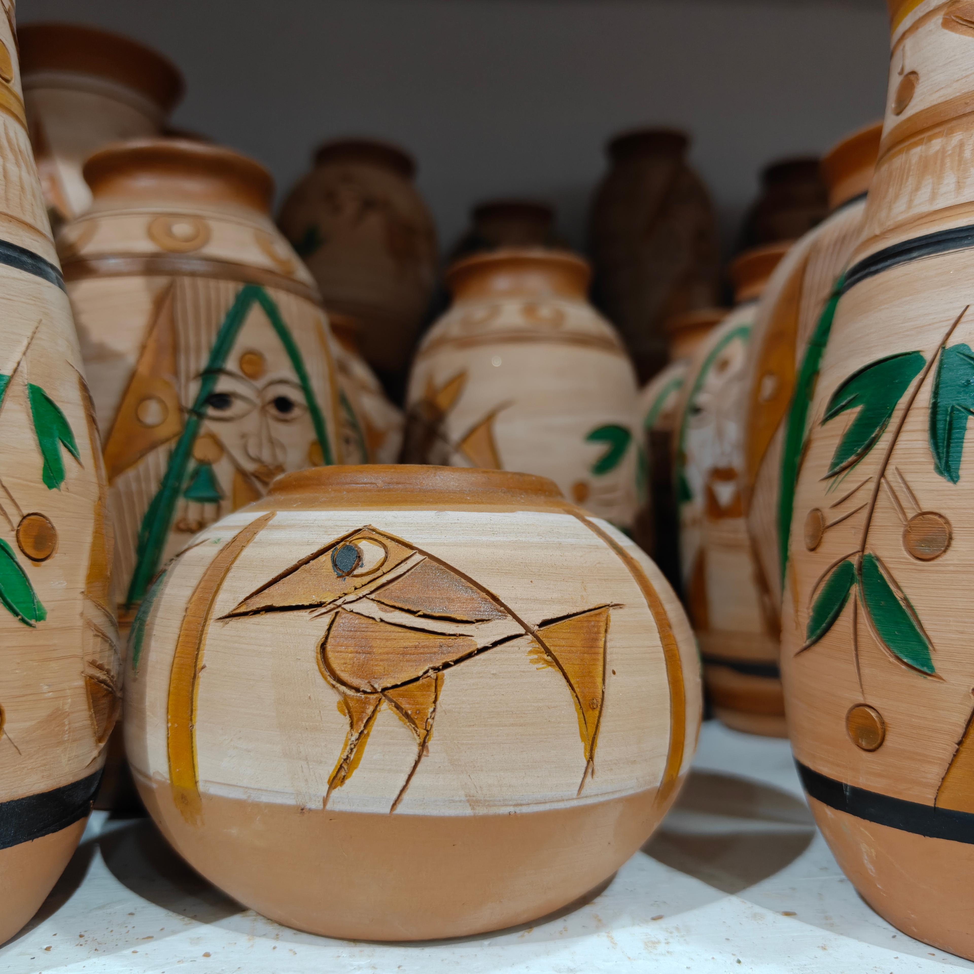 Wooden Bird Figurine | Decorative | Handcrafted | Brown