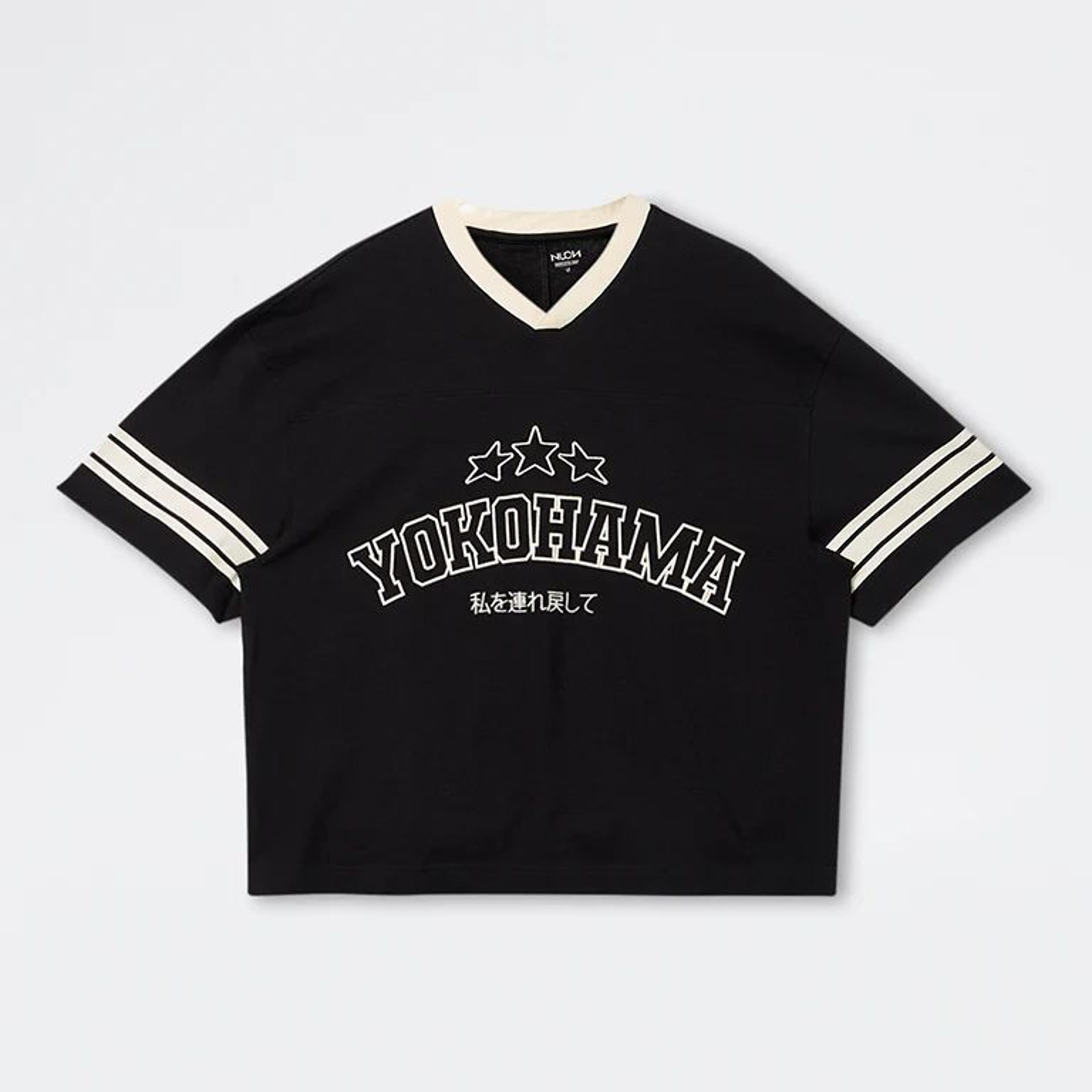 Nuon Black Typographi Relaxed-Fit Cotton T-Shirt